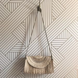 NWOT Charming Charlie’s woven straw crossbody bag